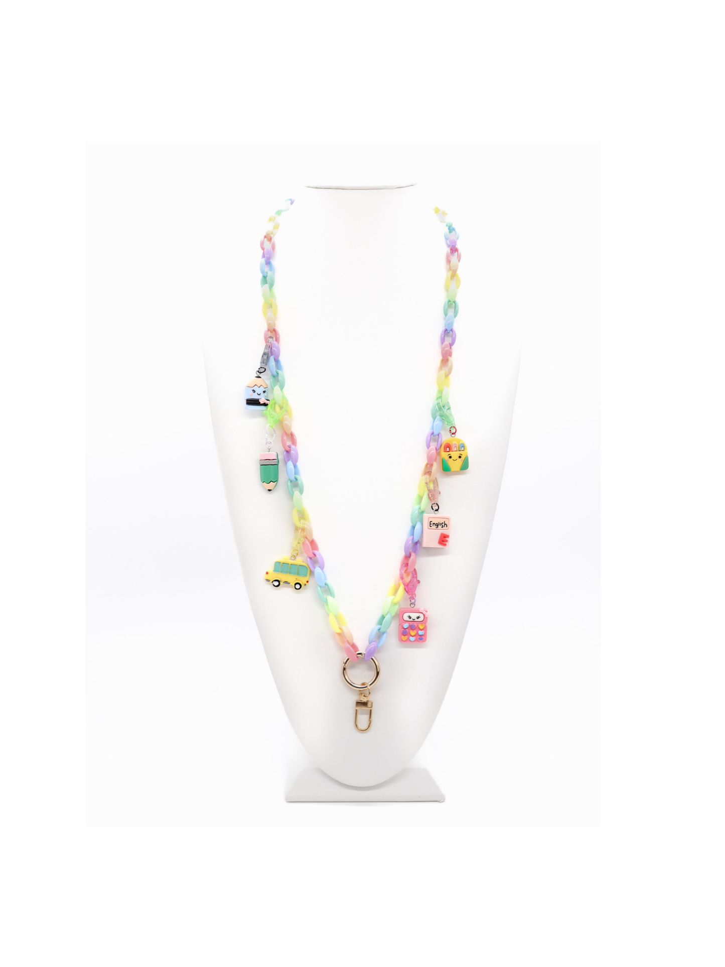 Pastel Green Lanyard Charm Necklace
