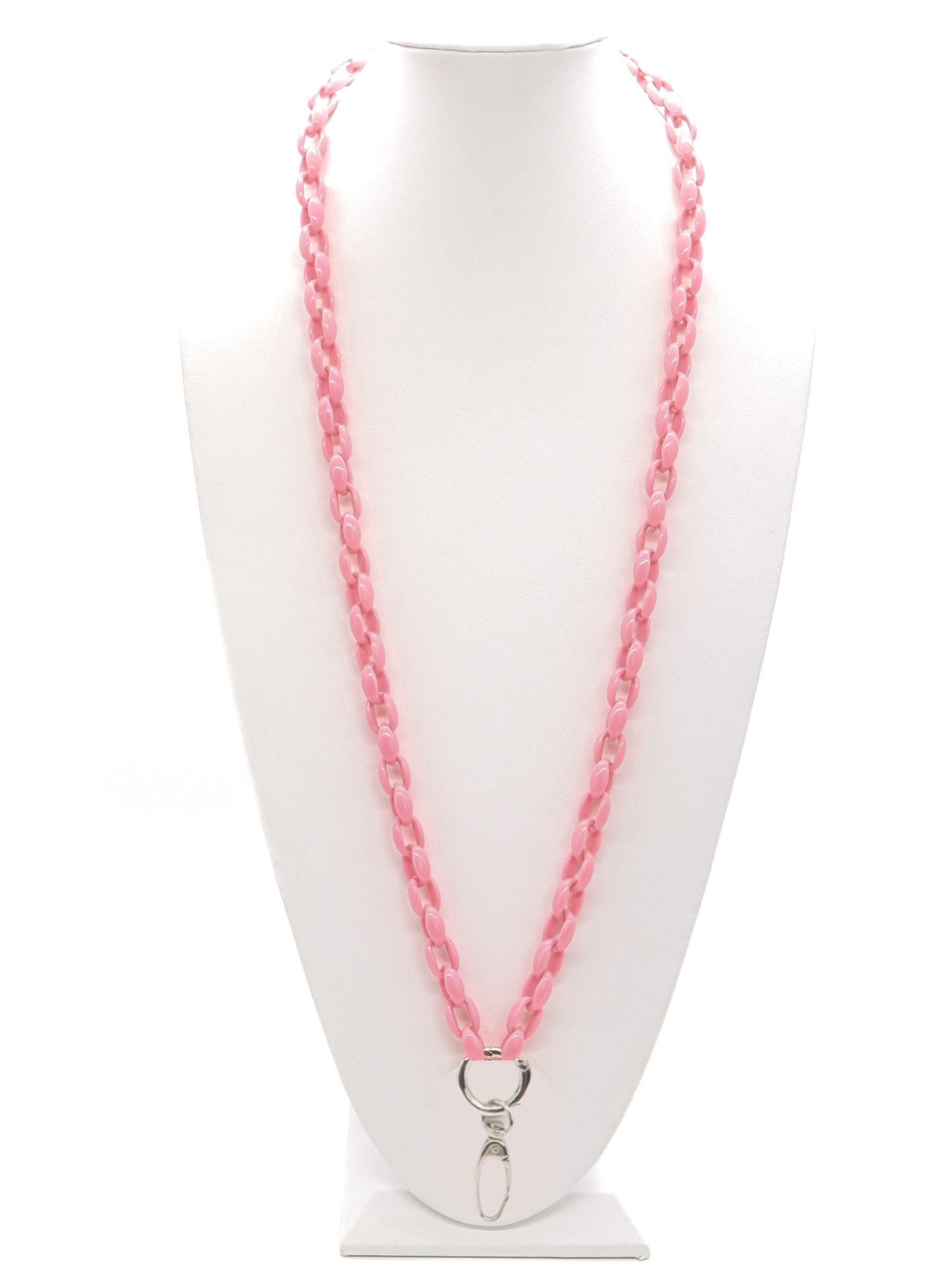 Pastel Pink Lanyard Charm Necklace