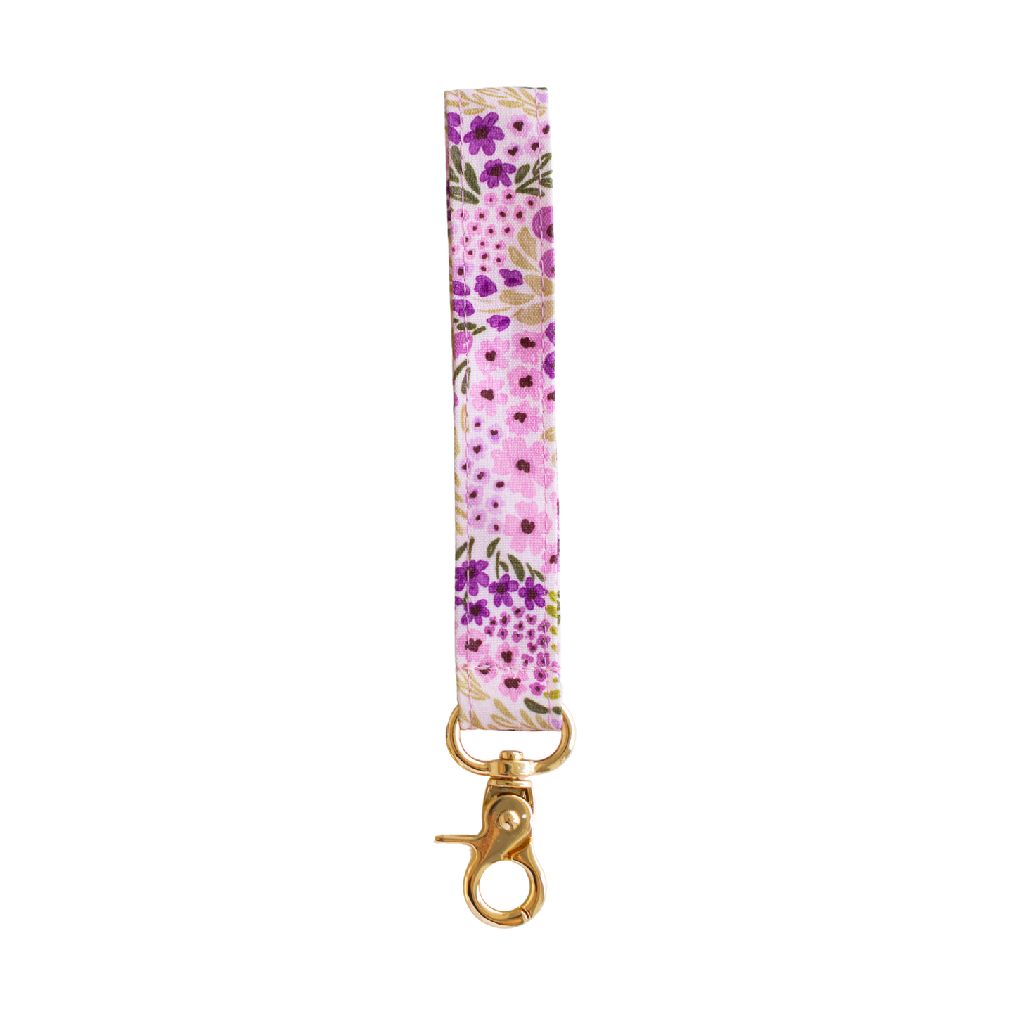 Lilac Floral Wristlet Keychain
