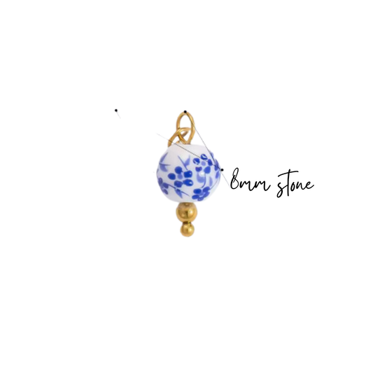 Blue Floral Charm