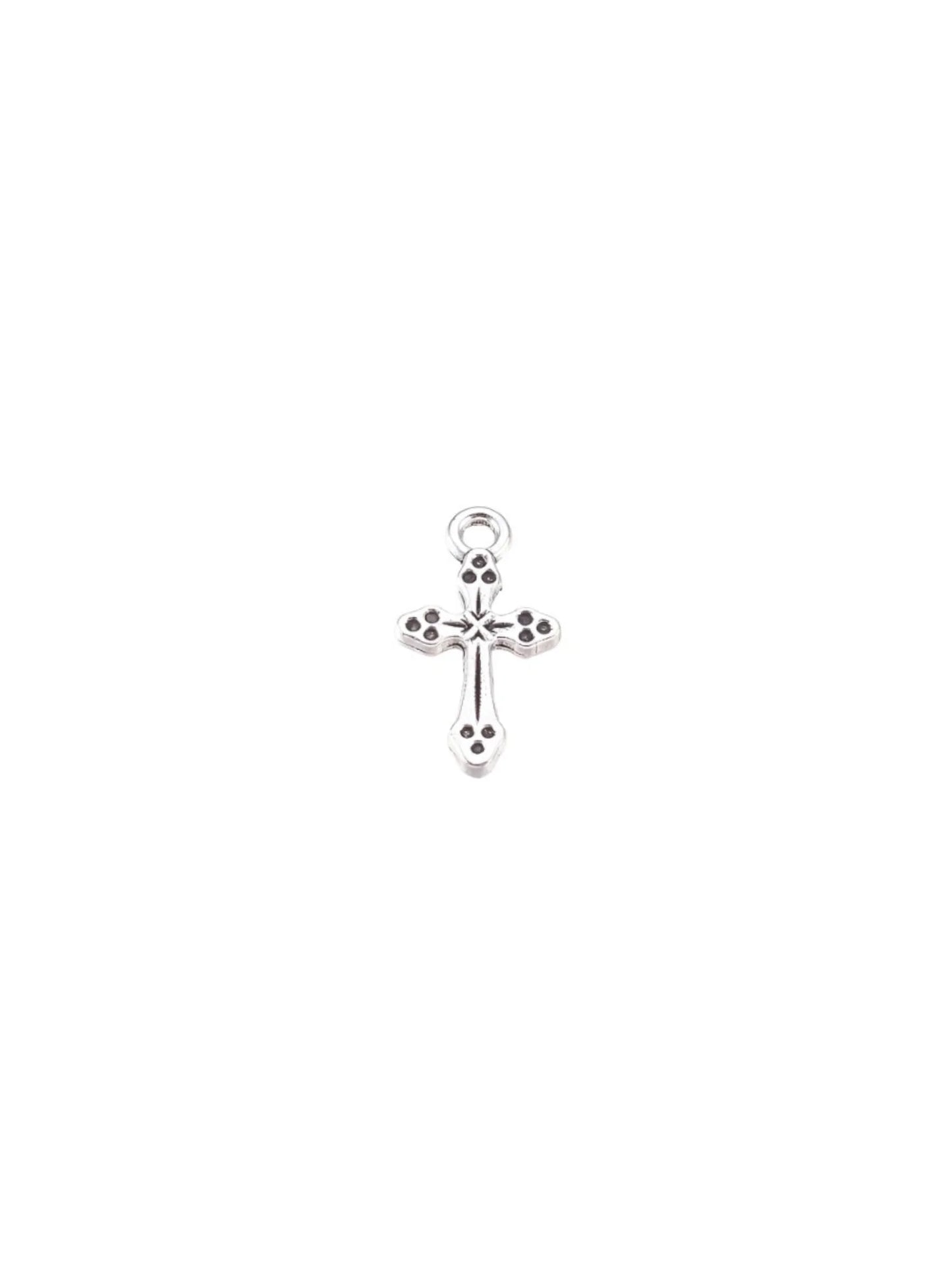 Silver Antique Cross Charm