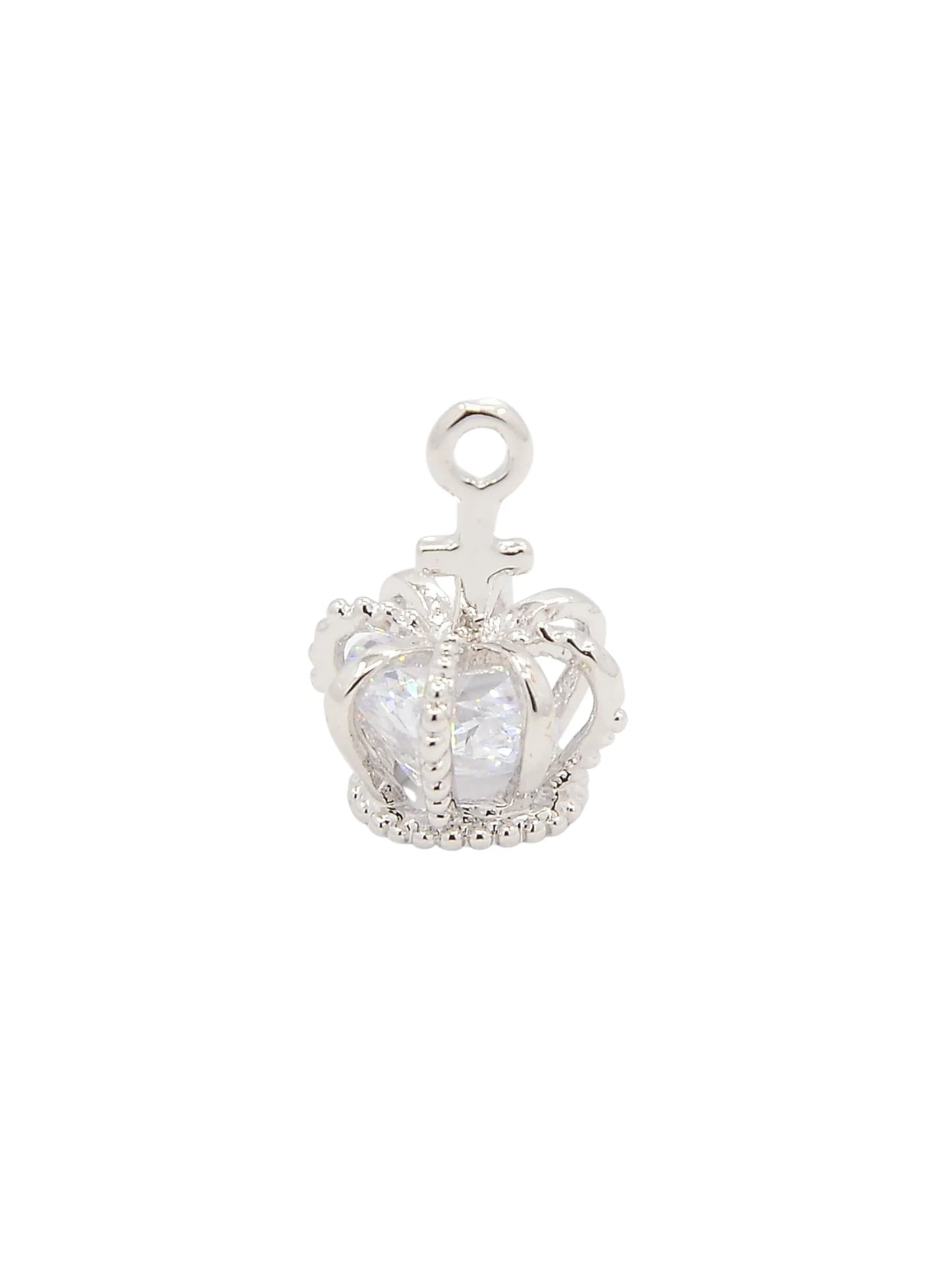 Silver Crown Charm